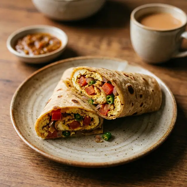 Masala Omelette & Chapati